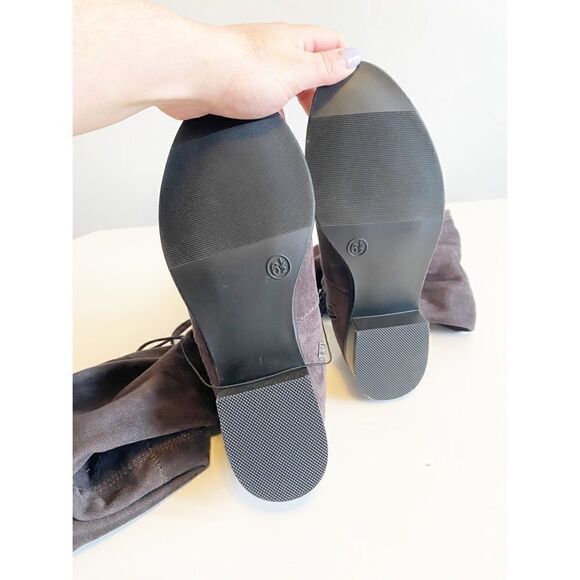 NWOT knee high faux suede brown boots - Picture 3 of 3